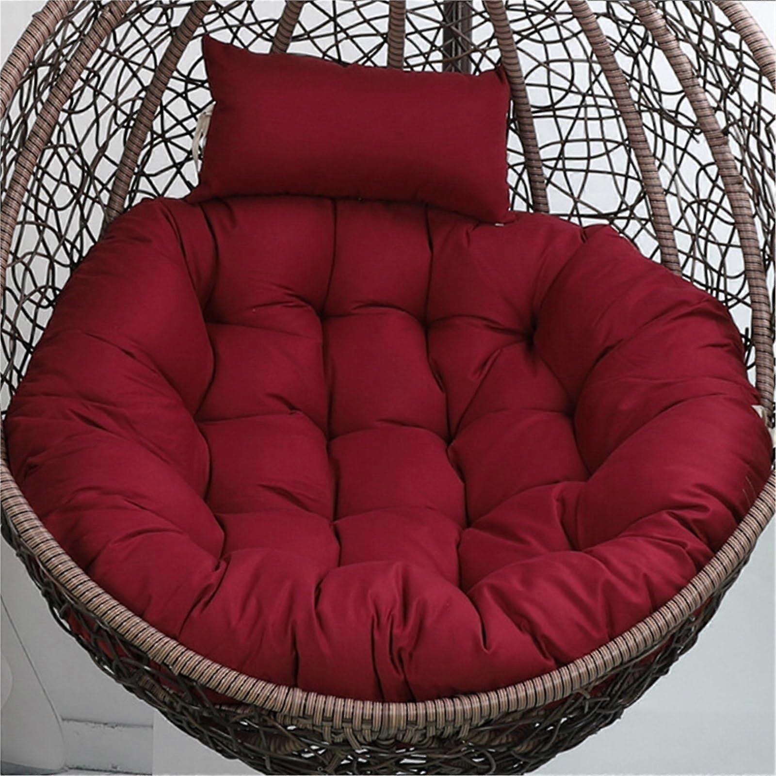 Rocking Chair Cushion With Headrest Porch Swing Cushions Elasticity PP Cotton Purple Red 100cm