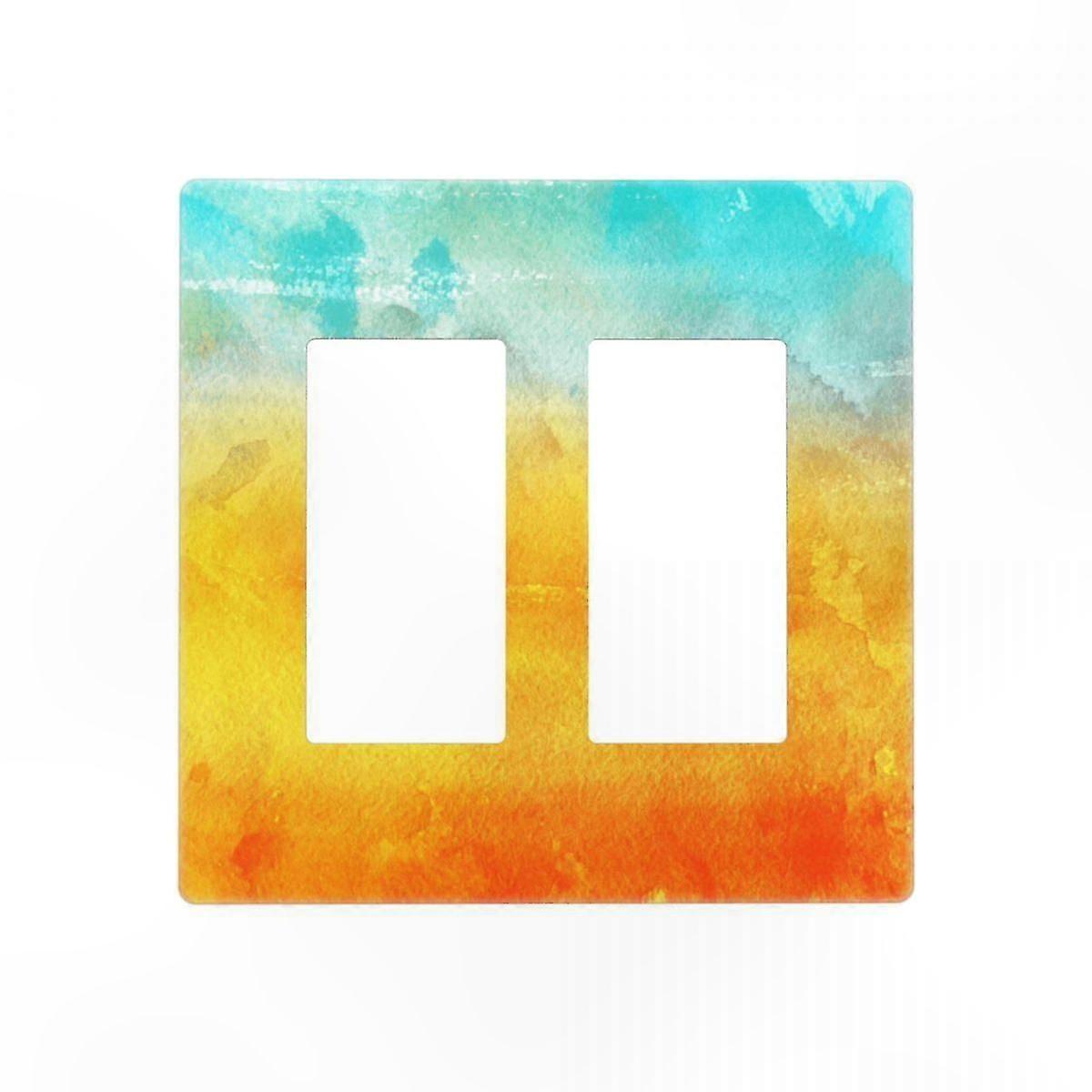 Wall Plate with Decorative Rocker Design and Hidden Screws V-108