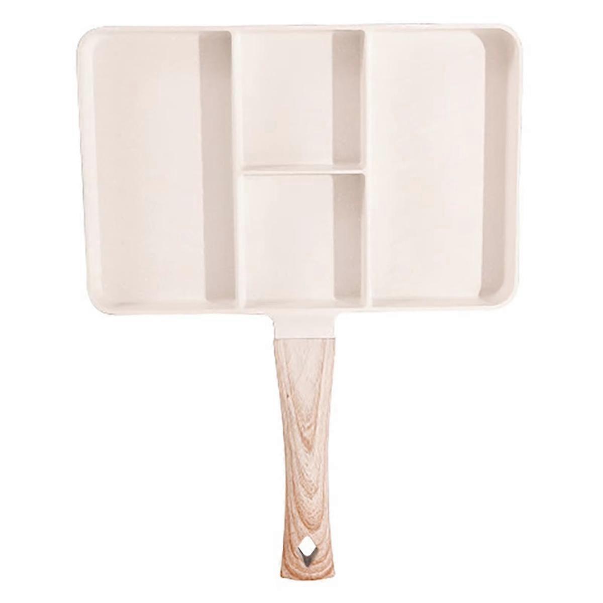 Non-Stick 4-Hole Frying Pan for Steak, Eggs,Suitable for Gas and Induction Cookers, Ideal for Breakfast and Meats