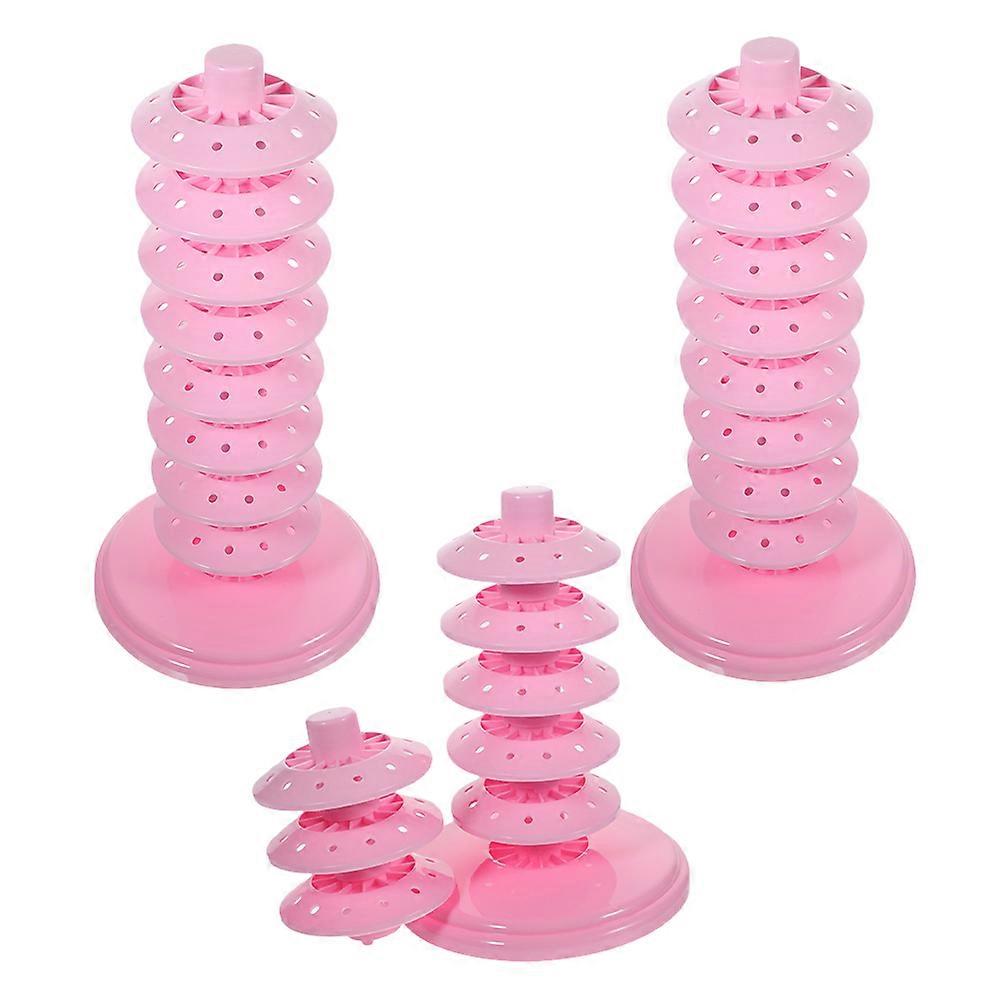 Pink Lollipop Stand Made of PP Material for Decor Perfect for Parties and Stores 3 Pieces