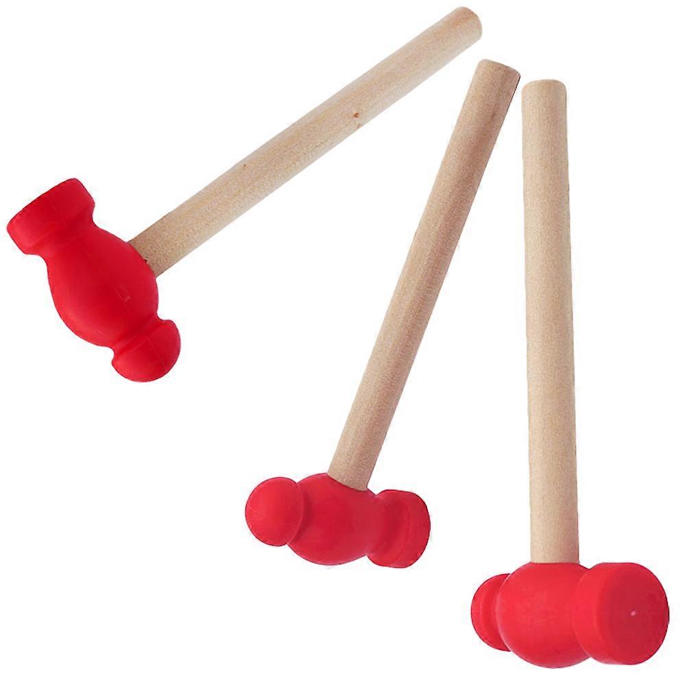 Wooden Hammer Toy for Maintenance Tools 3Pcs Playing Set