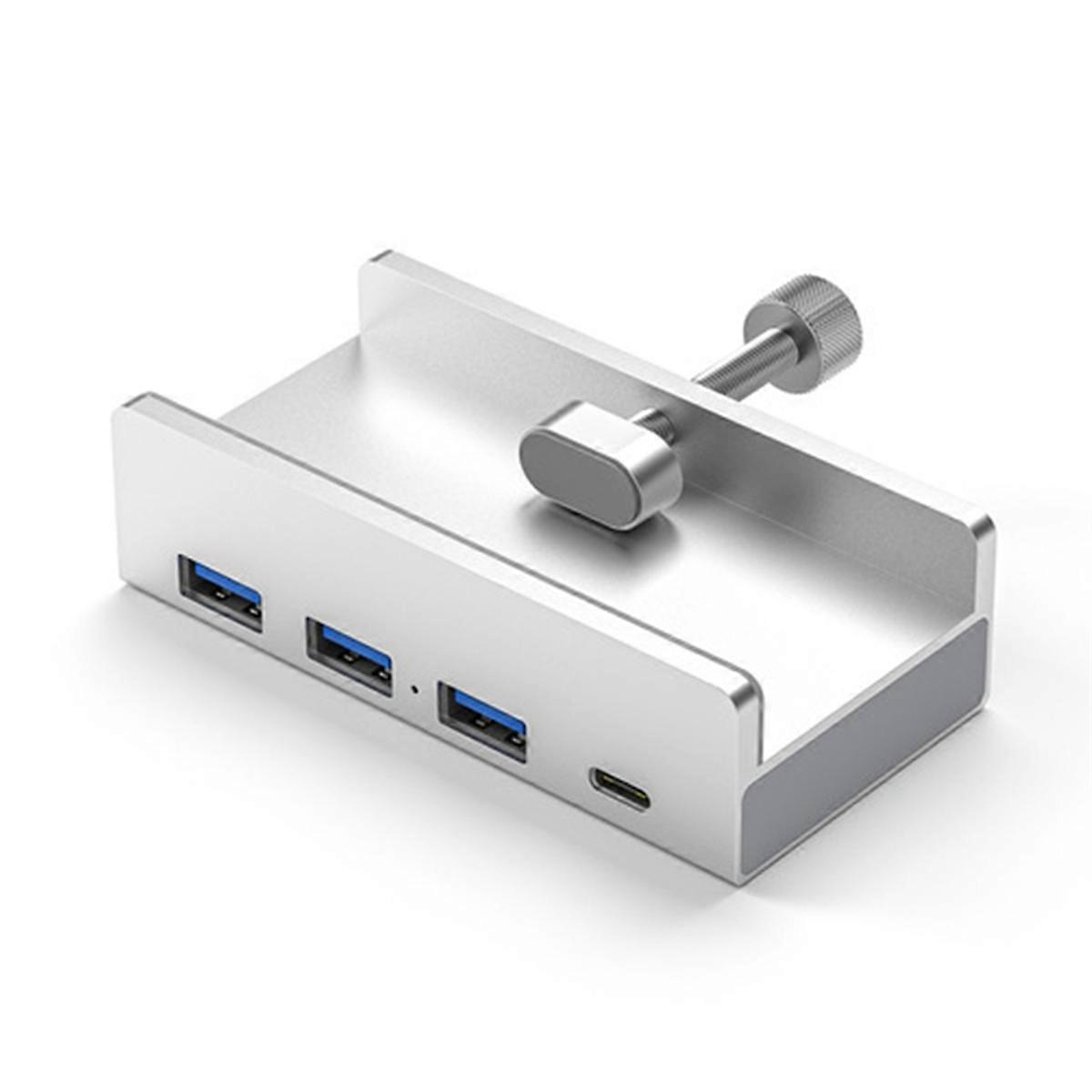 USB 3.0 Type C HUB Aluminum Alloy External Multiports Splitter High Speed Expansion 5GBPS Data Transmission for Desktop