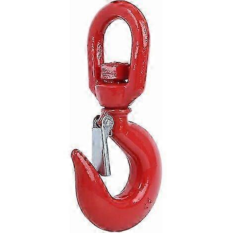2025LatestModel5T 5000 Kg Rotating Red Crane Hook Alloy Steel Swivel Eye Gravity Lifting
