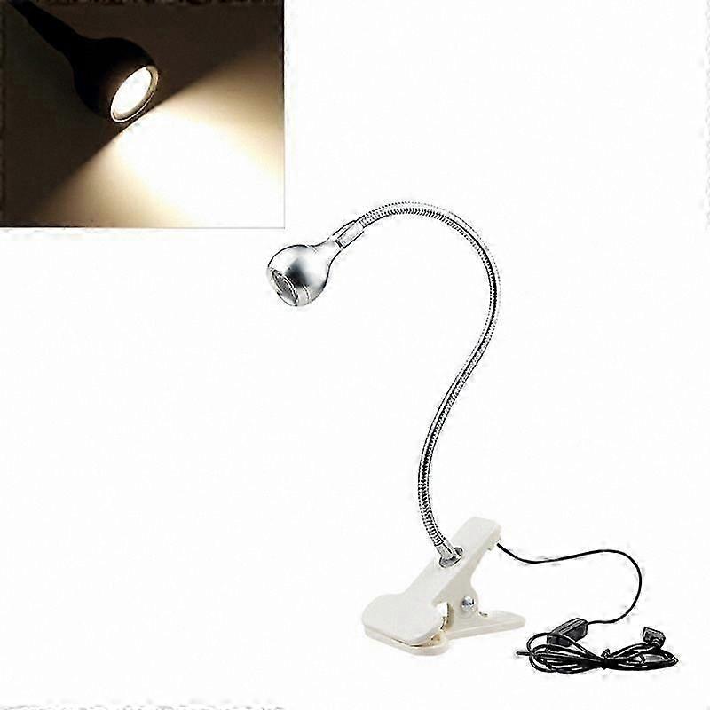 Flexible LED Reading Light with Clip Holder, 1W Desk Lamp for Books, Nightstand, Bedroom, and Table Use