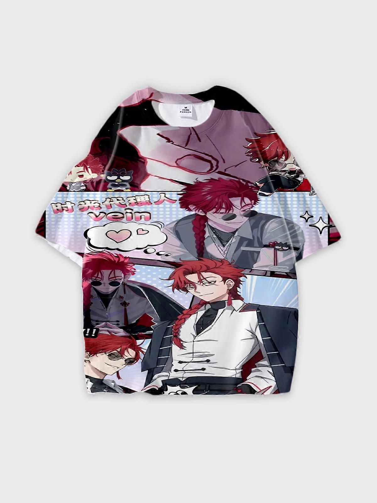 T-Shirt Short Sleeve Round Neck, Summer Casual Loose Graphic Tee, Unisex The Link Click W612