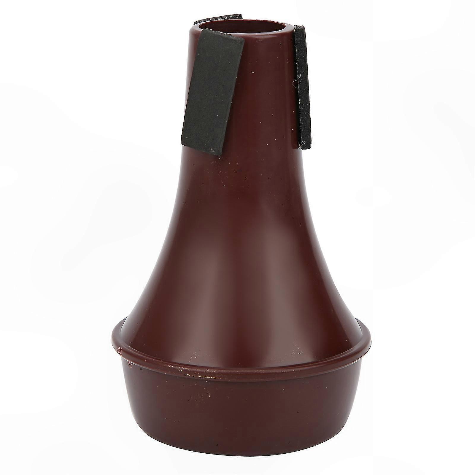 Wine Red Mini Semi-Closed Trumpet Mute for Practice, Lightweight Music Tool