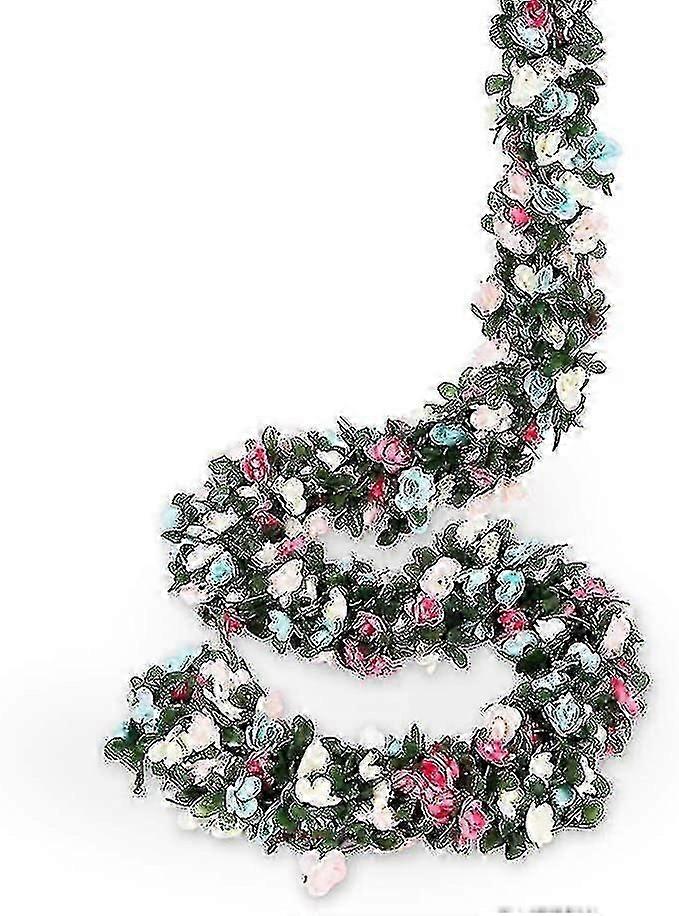 Τεχνητά κρεμαστά ψεύτικα λουλούδια γιρλάντας αμπέλου τριαντάφυλλου για τη διακόσμηση πάρτι γάμου τοίχων ξενοδοχείων στο σπίτι