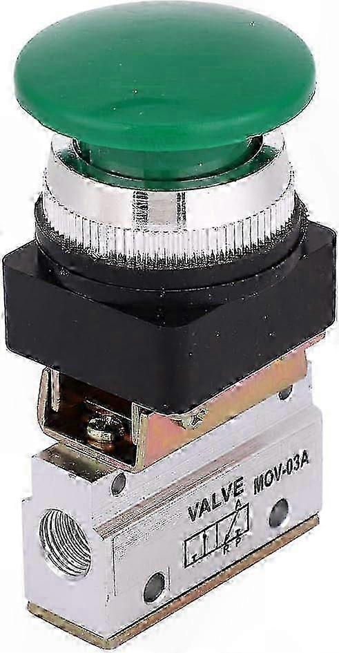 3-Way Pneumatic Push Button Valve G1/8 Port Size