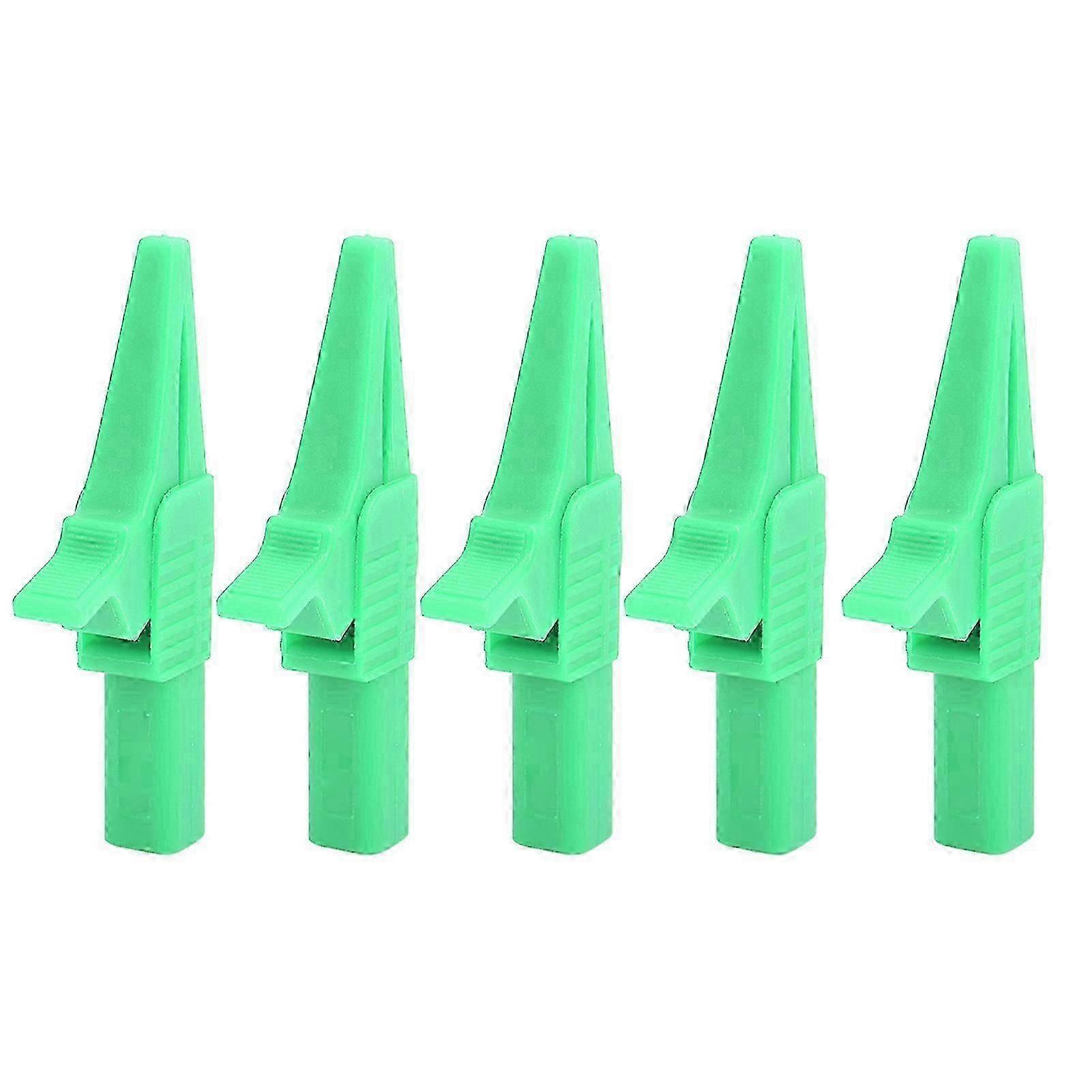 5pcs J.60039 Safety Test Clips Multifunction Safety Type Test Clamp with 4mm Socket for Electronic InstrumentsGreen 2025