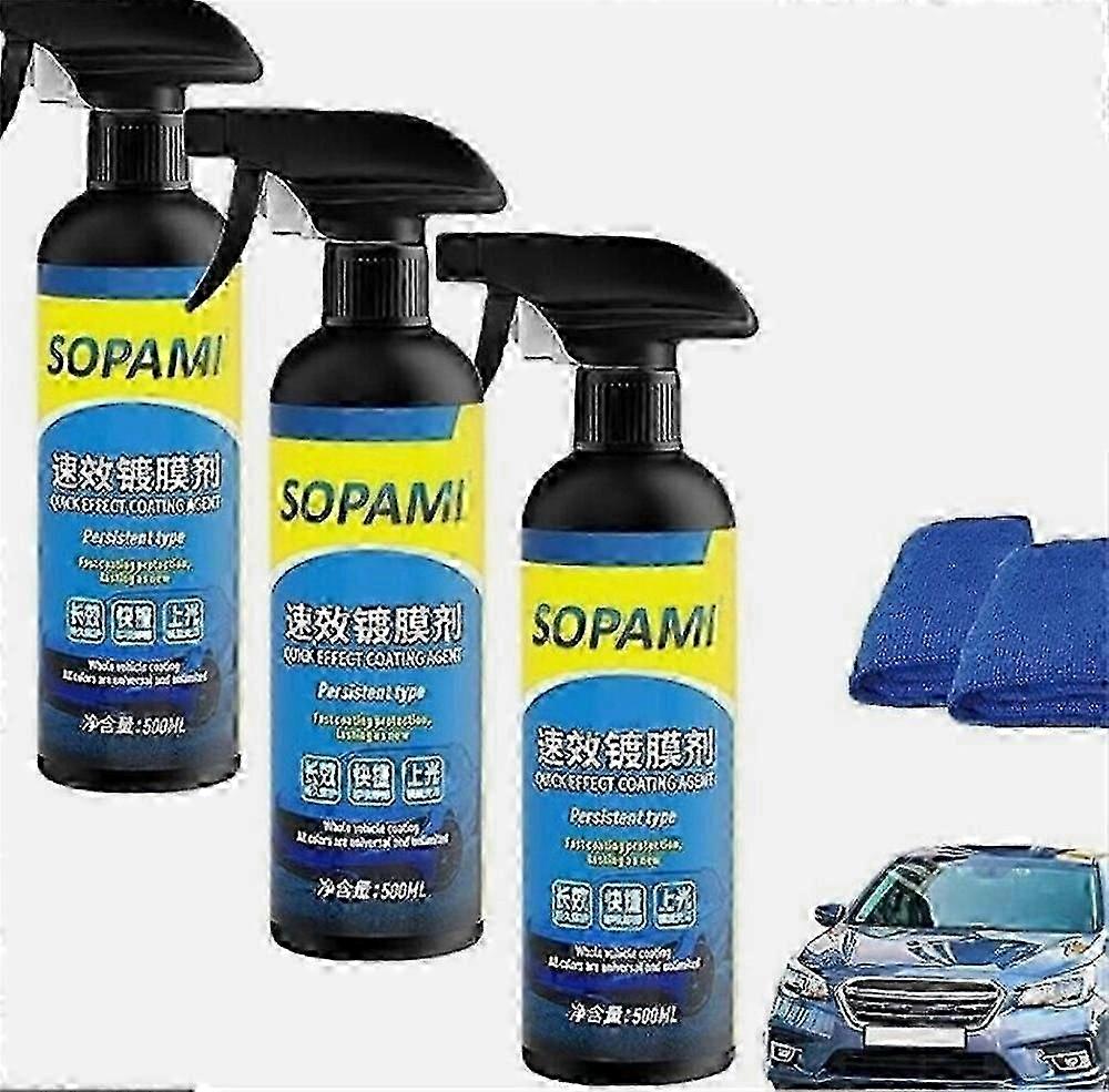 Sopami Car Coating Spray, Quick Car Wax Polish Protection for Car and Motorcycle new y