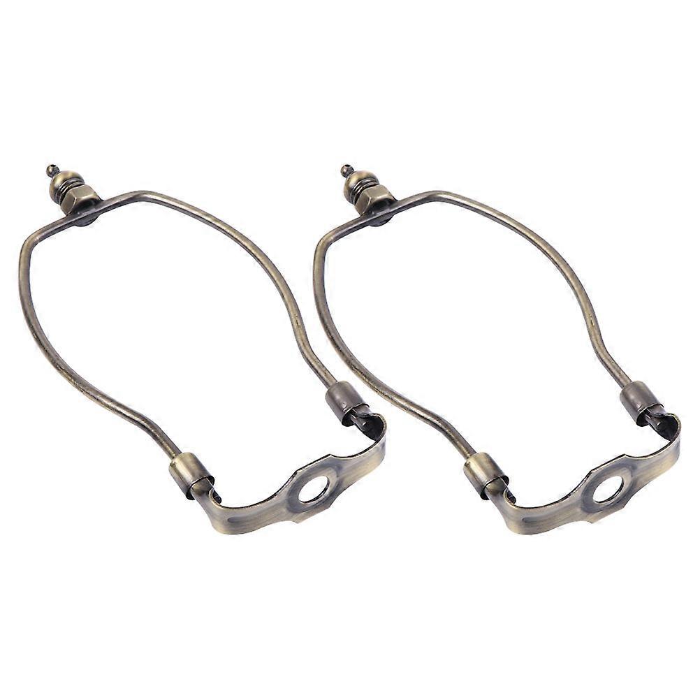 Lamp Shade Harp Holder Brown Alloy Bracket for Light Fitting 6Pcs