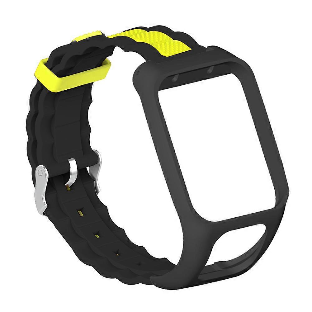 Wrist Silicone Watch Band Replacement for Runner 3 Black