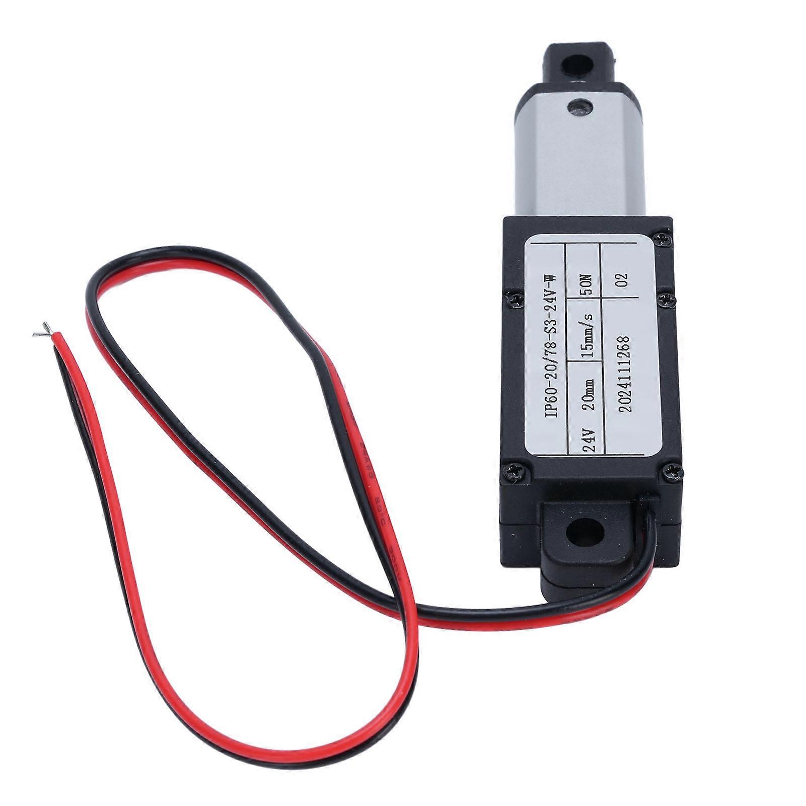 Electric Linear Actuator 0.8in Stroke 50N Thrust 15mm/s DC24V
