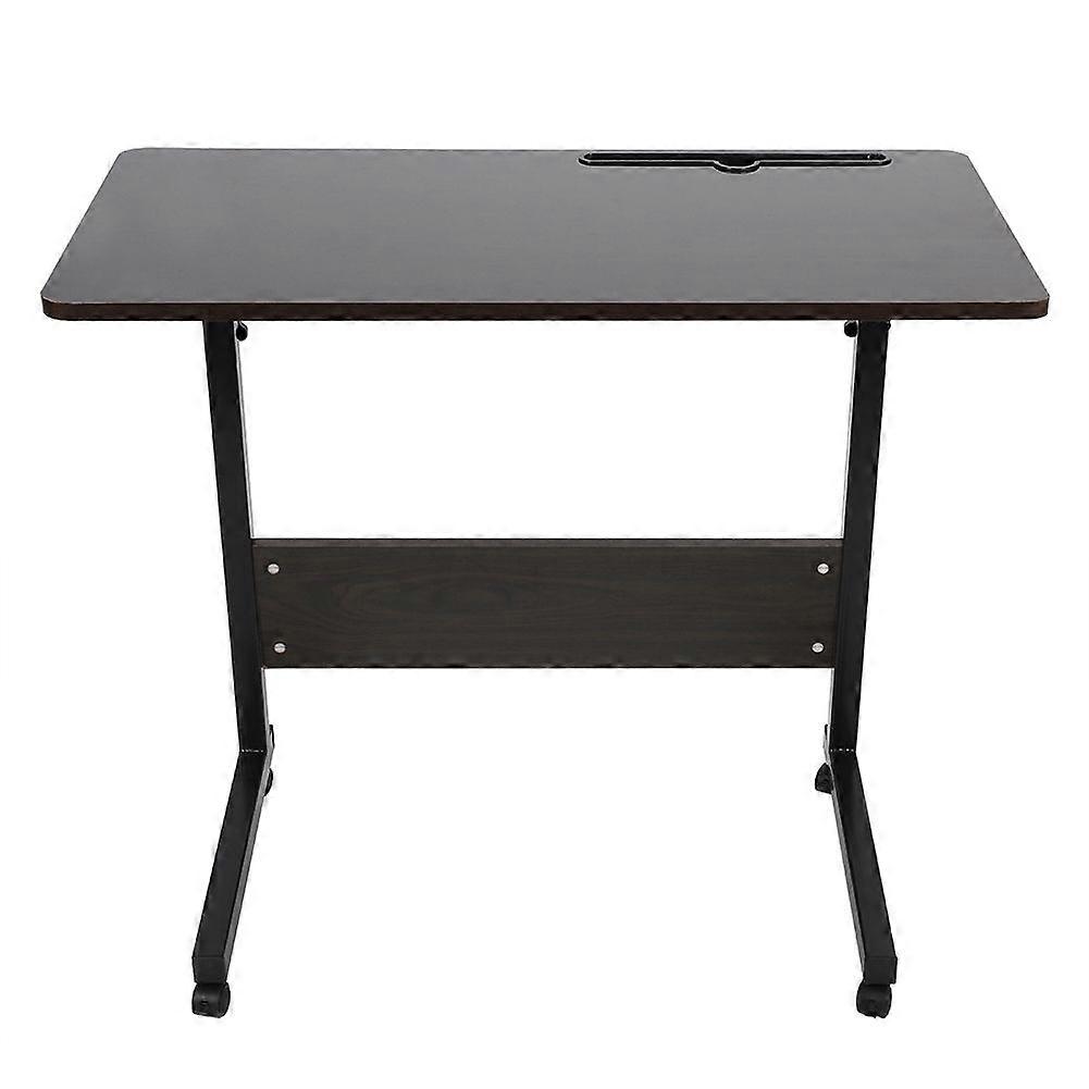 Adjustable Bed Side Laptop Study Desk Removable Mobile Phone Table(Dark Walnut)