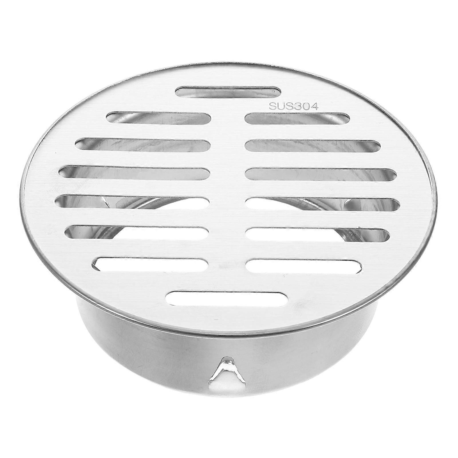 Round Outdoor Drain Cover Stainless Steel Floor Drain for Garden 3Pcs
