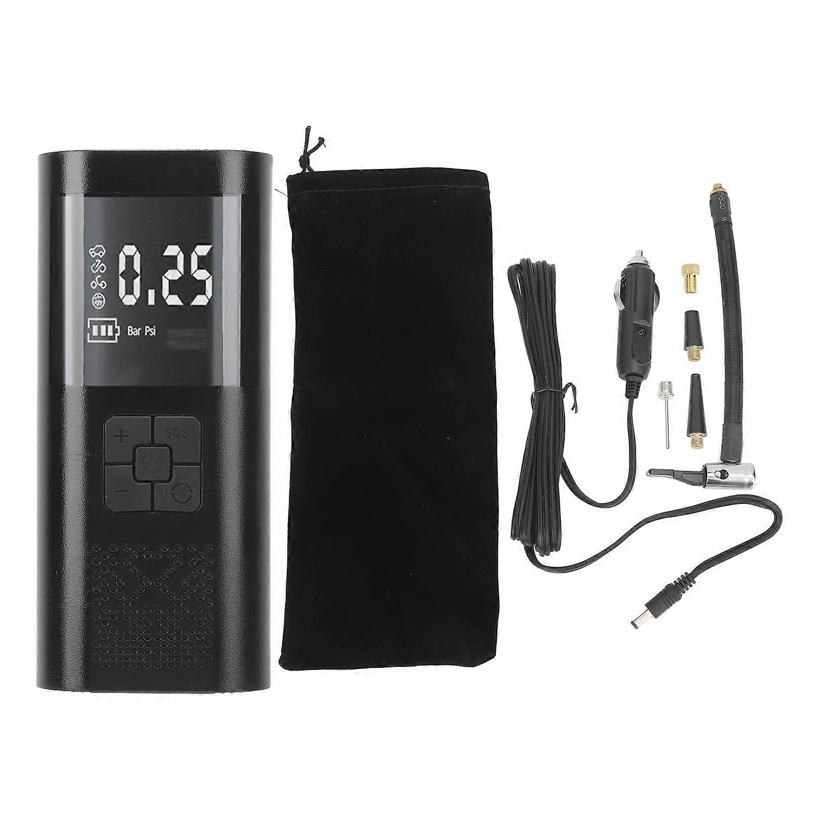 DC 12V tire pump for car and bicycle with cordless operation