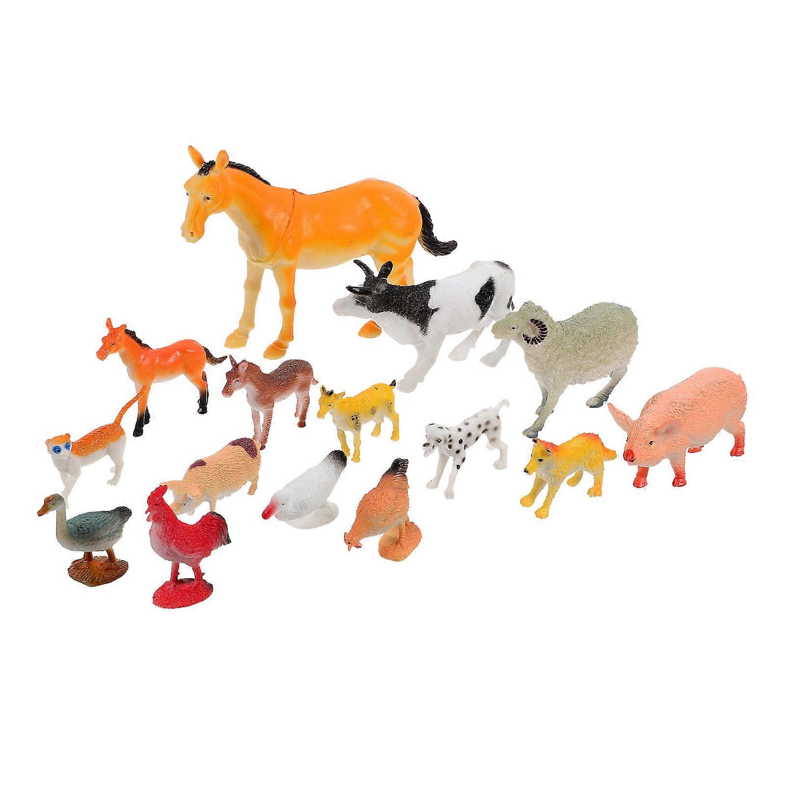 Animal Models Mini Farm Animal Figurines for Kids Use 70Pcs Collection
