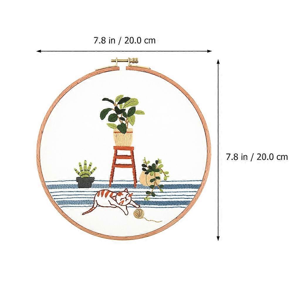 Embroidery Material Kit for Art Craft Enthusiasts Multi Polyester Material for 3 Sets