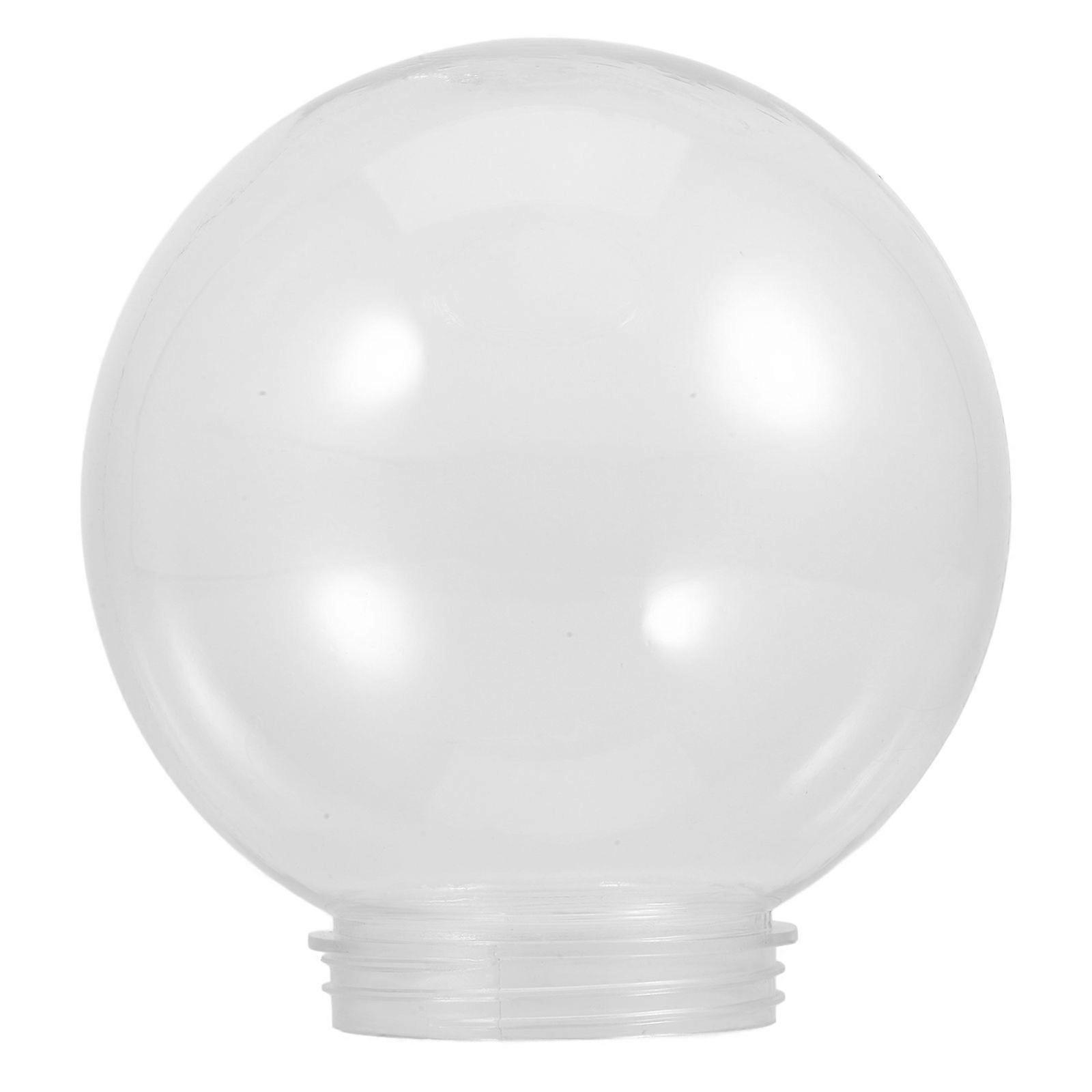 Clear Acrylic Globe Lamp Shade for Outdoor Lamp Post Smooth Textured Lampshade for Garden Patio Lighting Fixtures Replacement