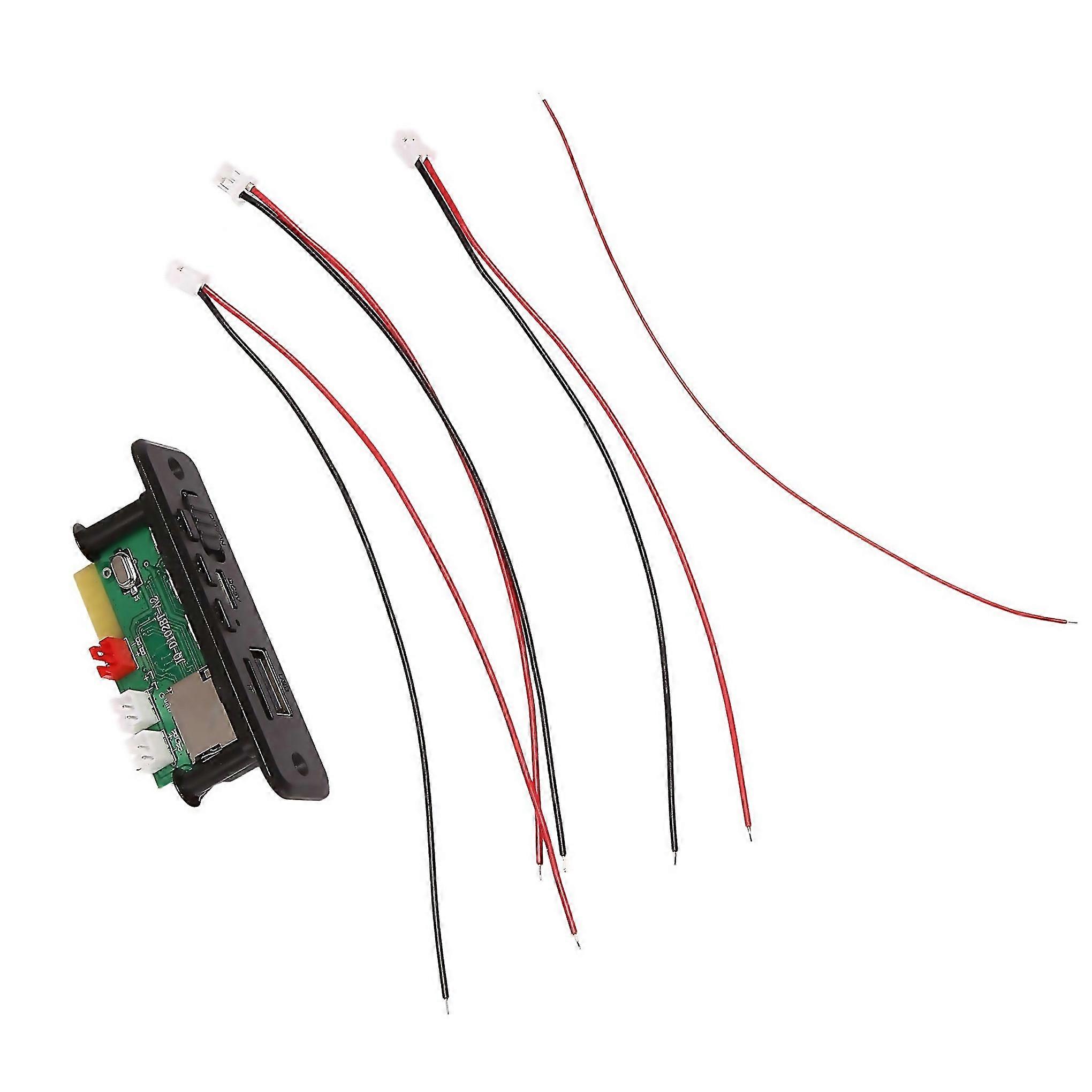 For Mp3 Decoder Board 5v Power Amplifier 2x3w Bluetooth 50 Decoder Wcall Function Fm Radio Module