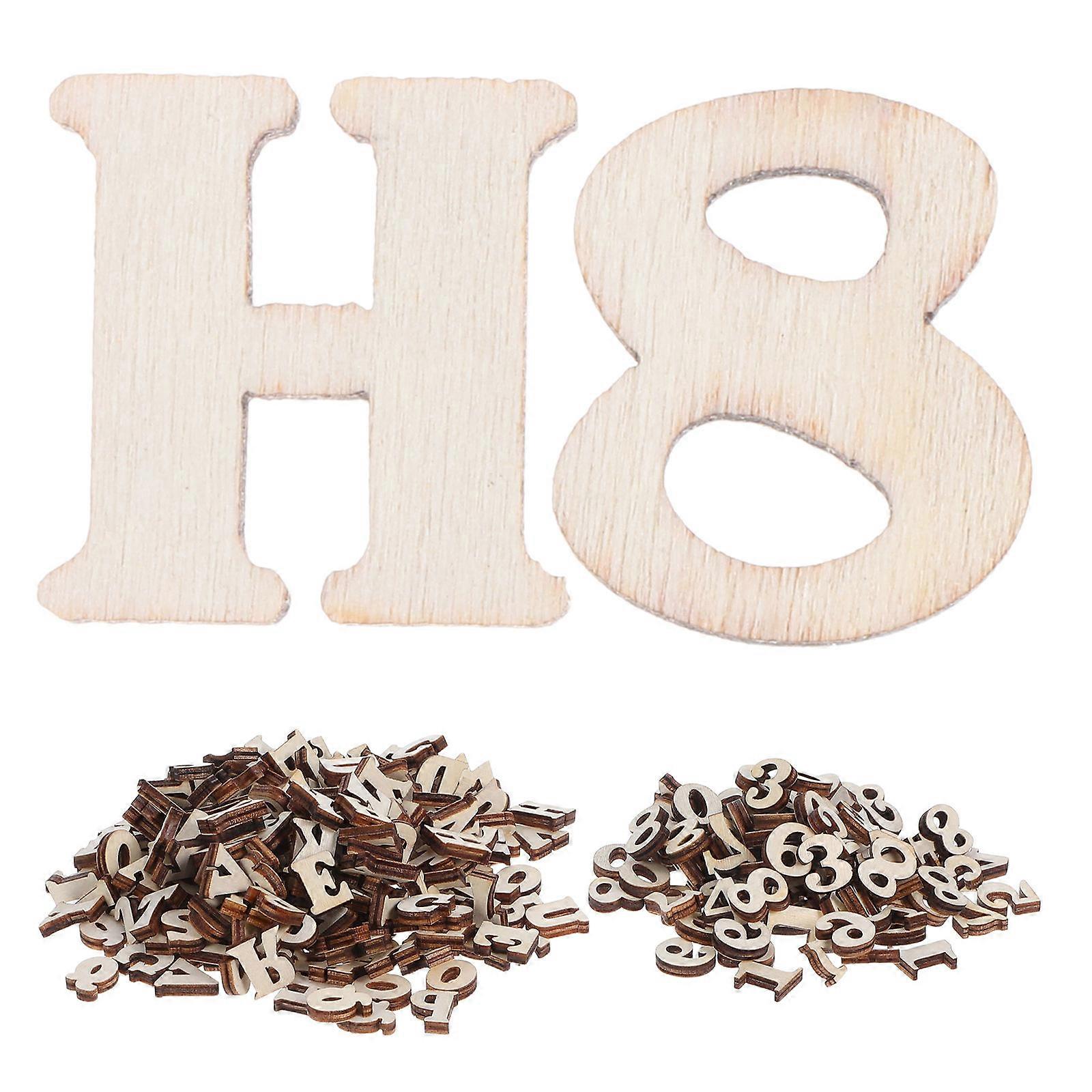 Wood Alphabet Letters Unfinished Wood Crafts for DIY 616Pcs Set