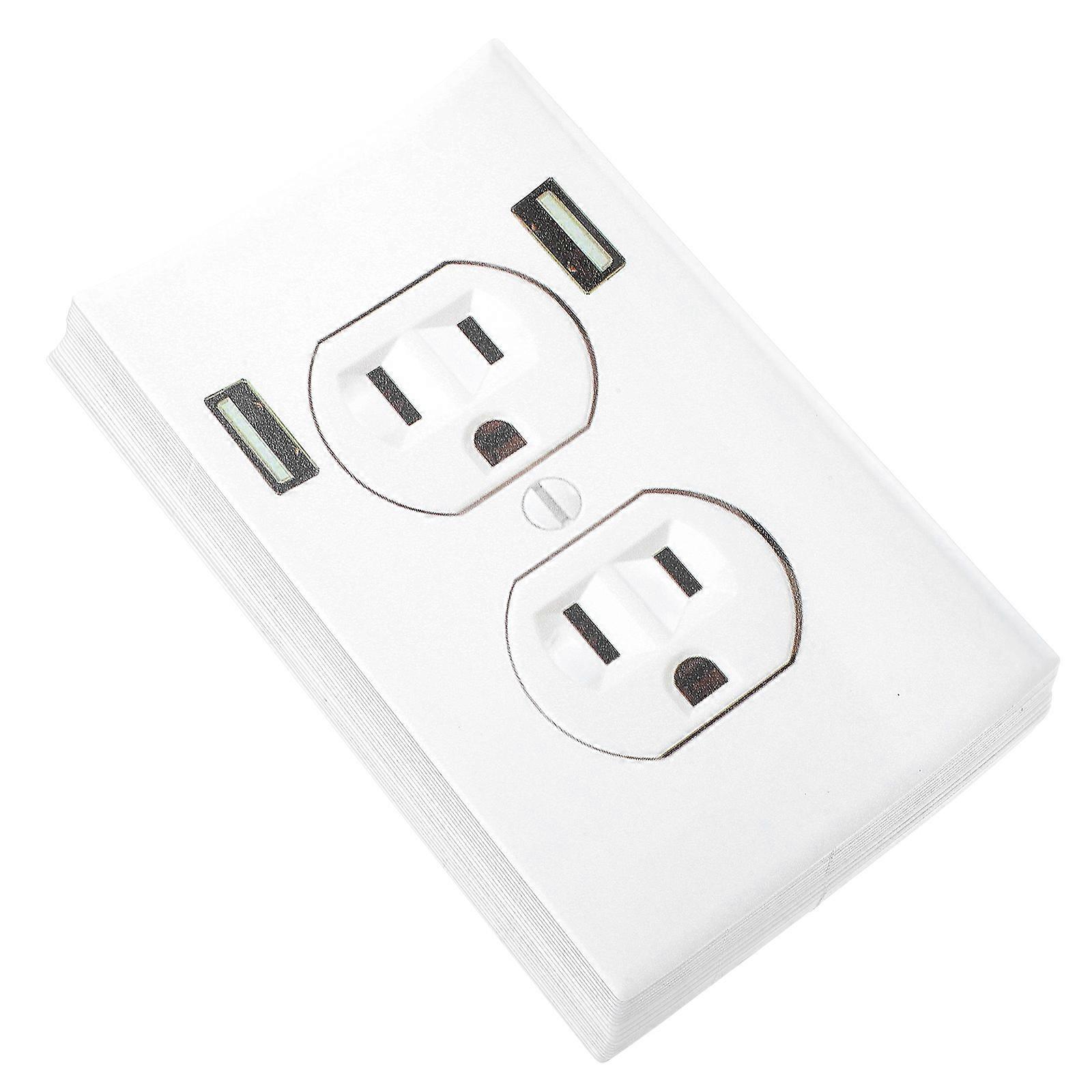 Power Socket Stickers Fake Outlet Decals for Pranks 40Pcs for Adults