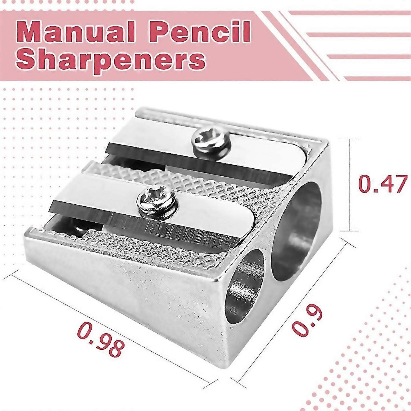 For Handheld Metal Pencil Sharpener With 2 Holes Pack Of