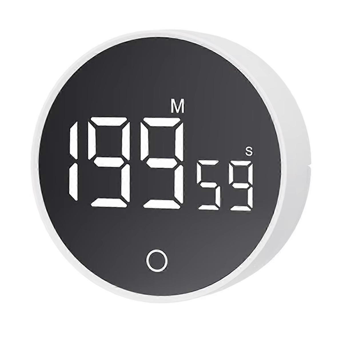 Magnetic Countdown Clock Kitchen Timer Manual Digital Timer Stand Desk Clock Cooking Timer Shower Study Stopwatch White