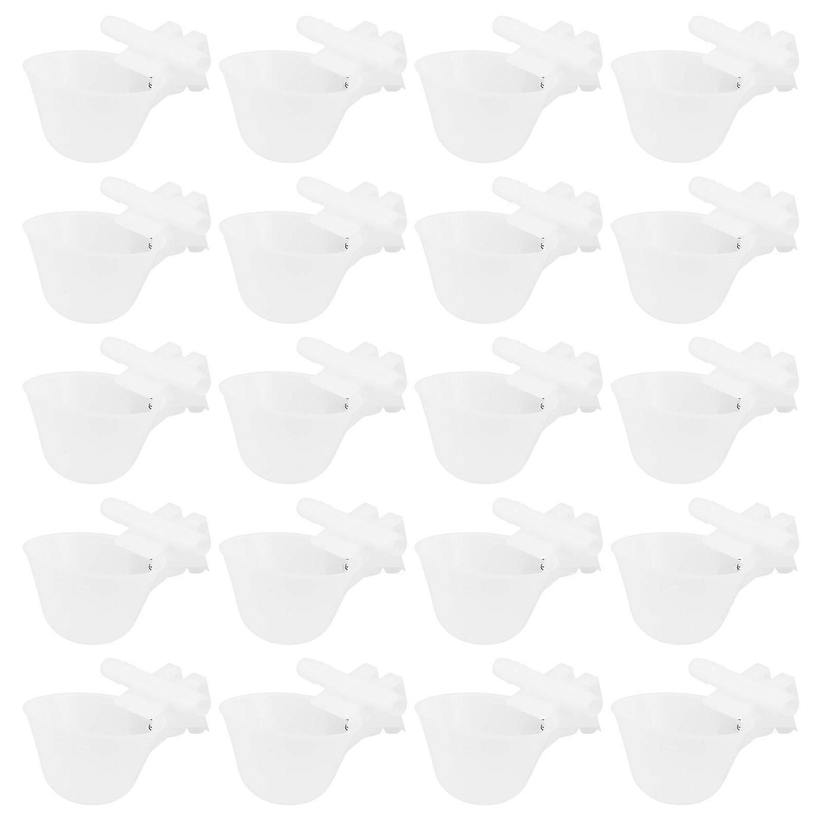 Automatic Birds Drinking Tool Plastic Pigeon Water Feeder Pack 20Pcs