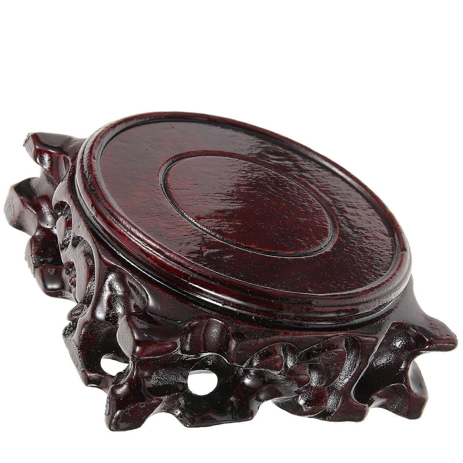 Wood Display Stand for Buddha Statue with 5Pcs Brown Wooden Base