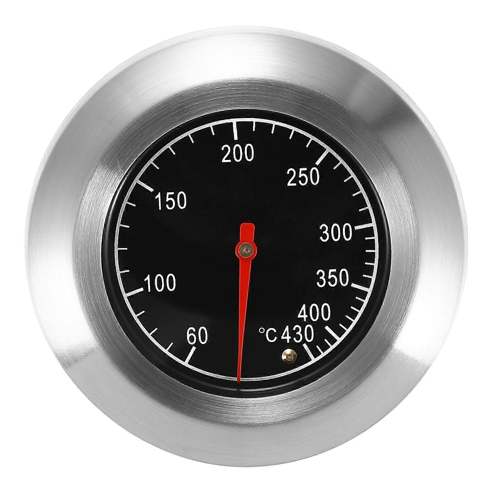 Grill Thermometer Large Dial for Temperature Monitoring 2Pcs Silver