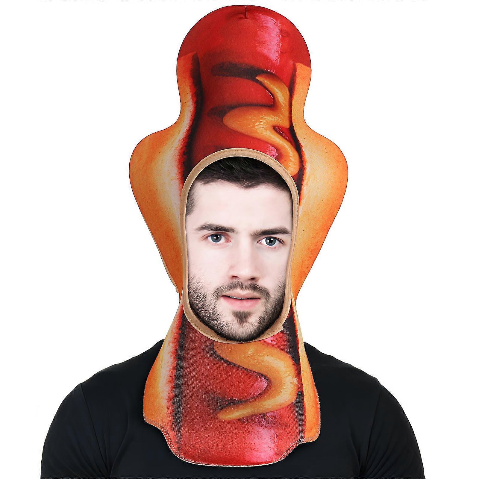 Funny Hot Dog Hat Costume Accessory for Events with 2Pcs Polyester Hats