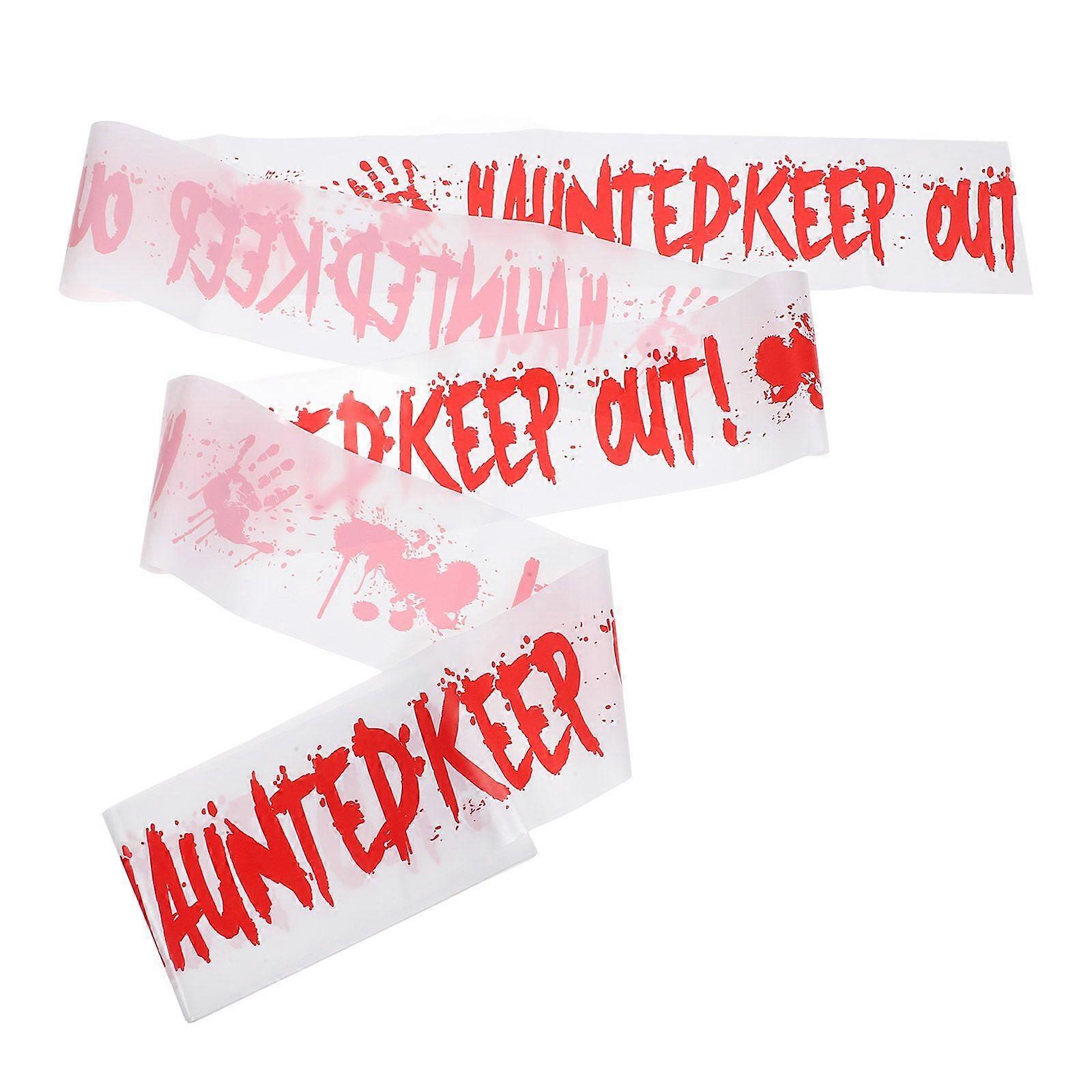 1 Roll Halloween Warning Tape Halloween Haunted Keep Out Warning Line Haunted House Tape
