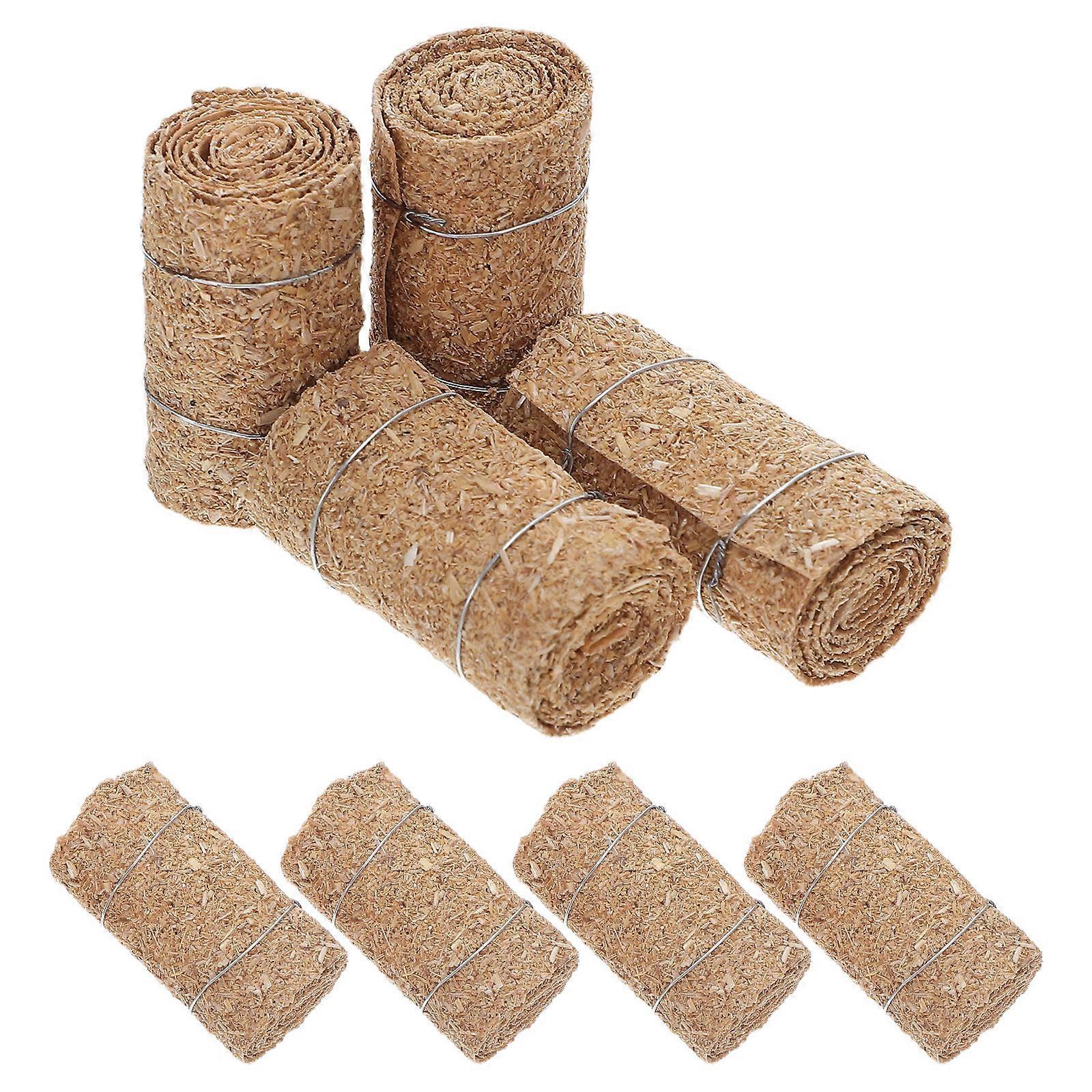 Mini Hay Bales Miniature Haystack Decoration with 32Pcs Set for Crafts