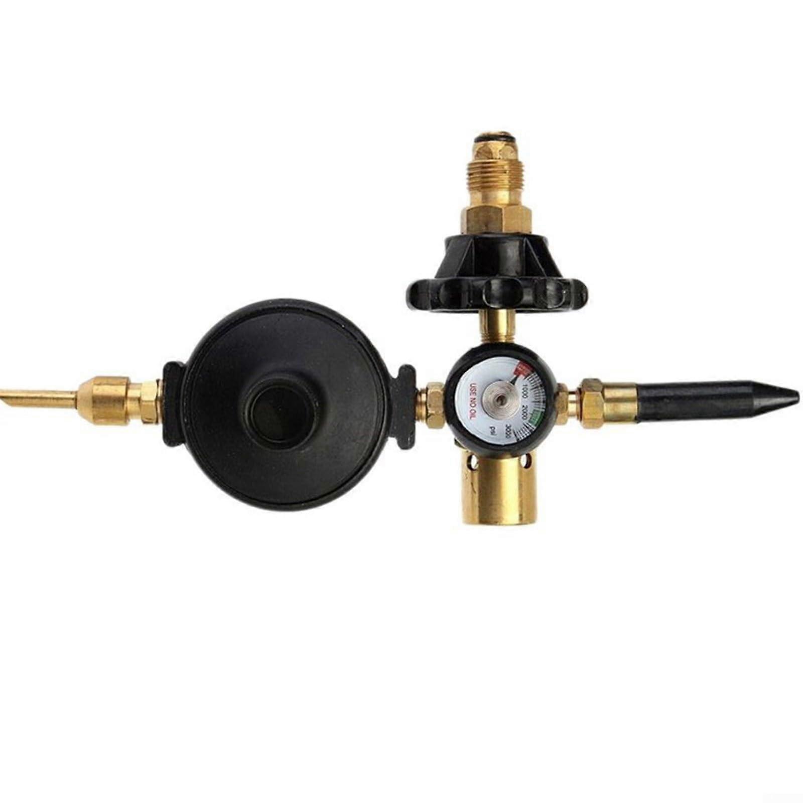 Balloon Filler Regulator With Fingertight Connection, Self Sealing Foil Valve, CGA580 Cylinder Compatible, Brass Fittings G5/8