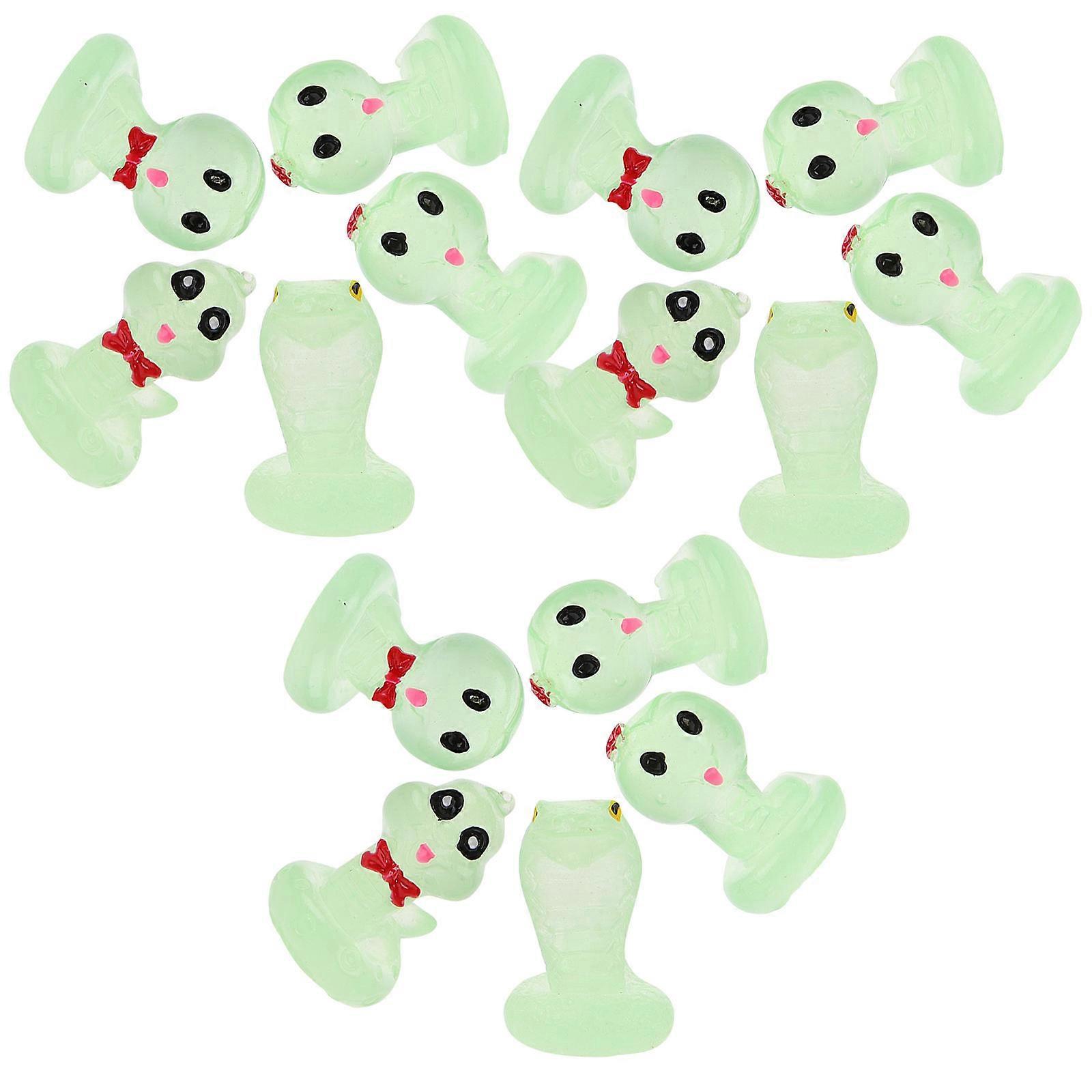 Glow in The Dark Resin Mini Snake Ornaments for Home Decor 60Pcs