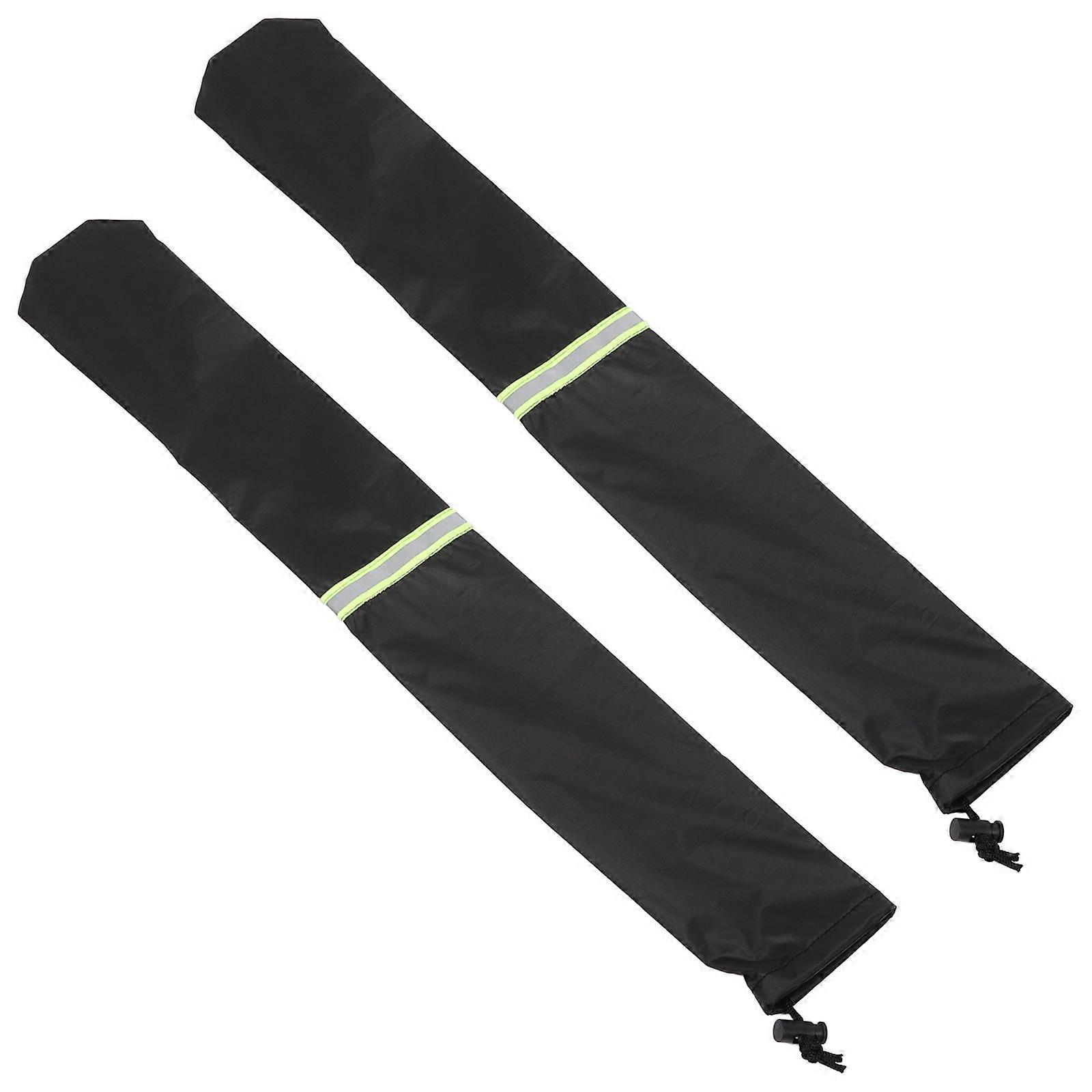 Wiper Sleeve Bird Dropping Protection Car Accessories 65.00X10.00X0.10CM Black Polyester for Windshield Wipers 1 Pair