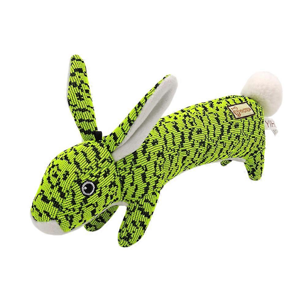 Dog Squeaky Toy Long Rabbit Sound Chew Toy for Pet Play 2Pcs Green