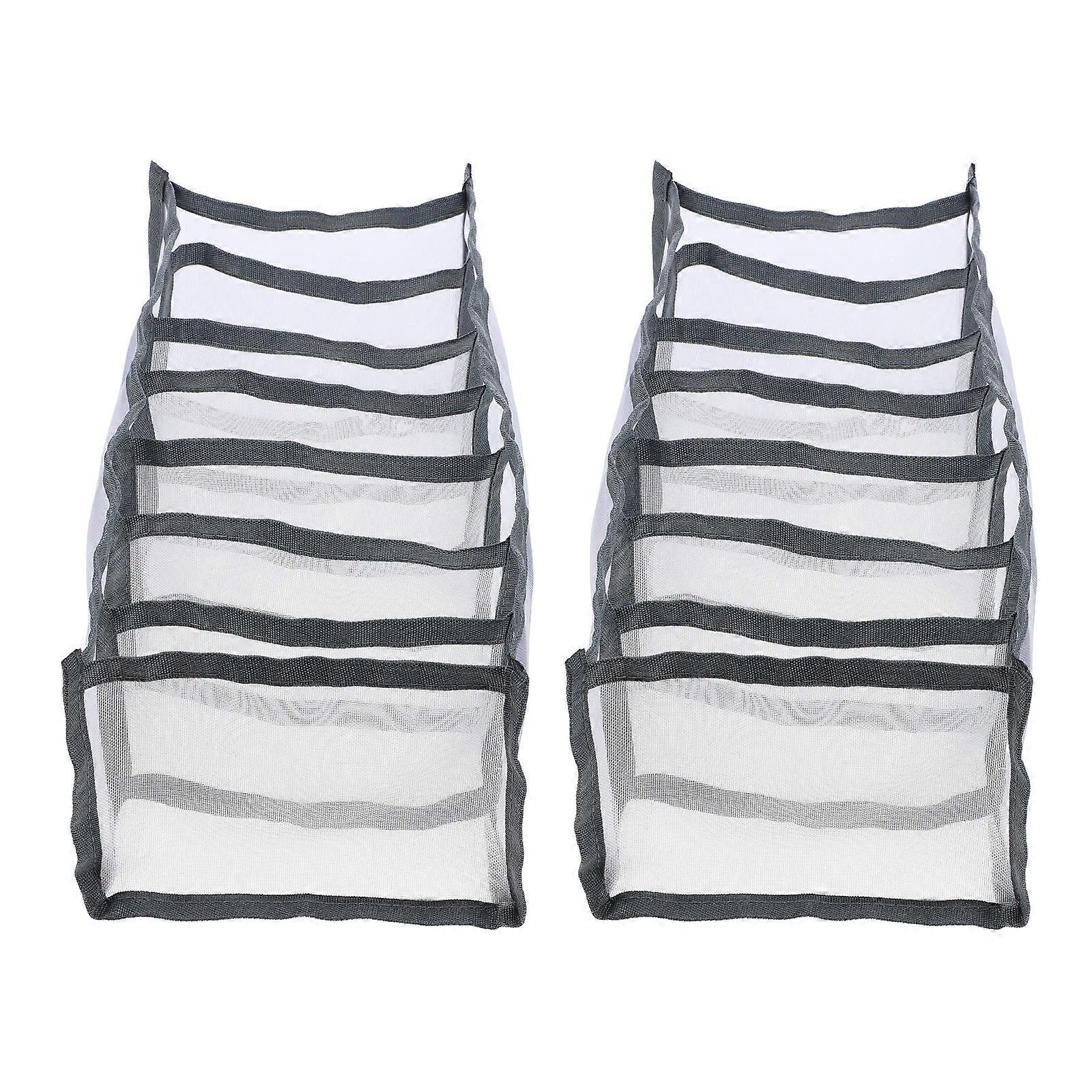 Wardrobe Organization 6 Pcs Washable Jeans Compartment Storage Box Featuring 7 Grids Ideal For Closet Organization In Nylon And Cloth