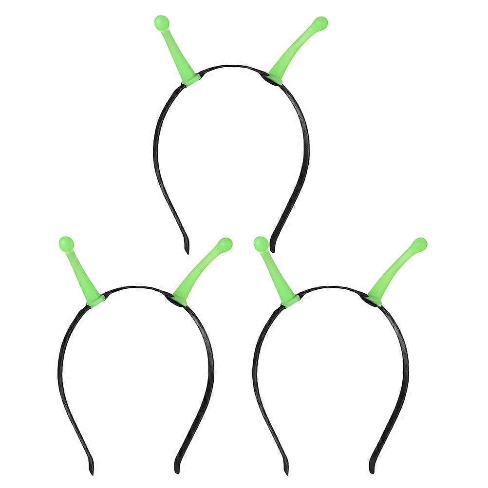 15 Pcs Costume Accessory Headband With Luminous Antennas Suitable For Halloween Party Cosplay Events Green Unique Design