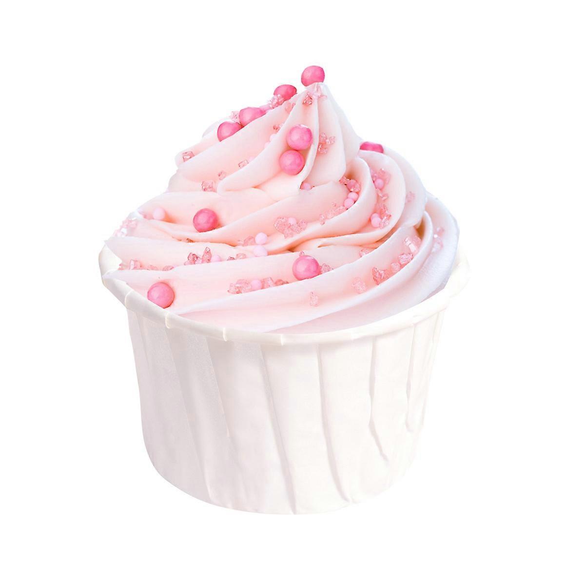 Muffin Baking Wrappers Leak Resistant Cupcake Liners White 100Pcs Curled