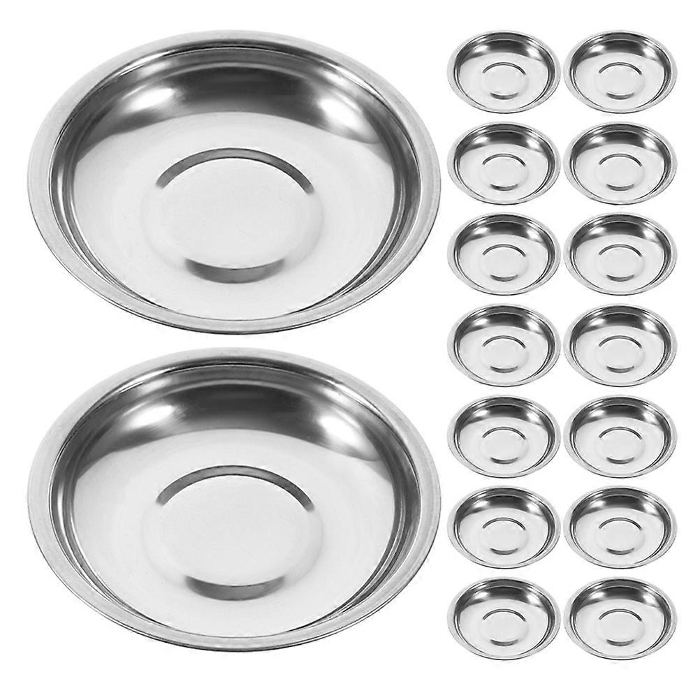 Stainless Steel Snack Plates Mini Appetizer Plates for Kitchen Use 60Pcs