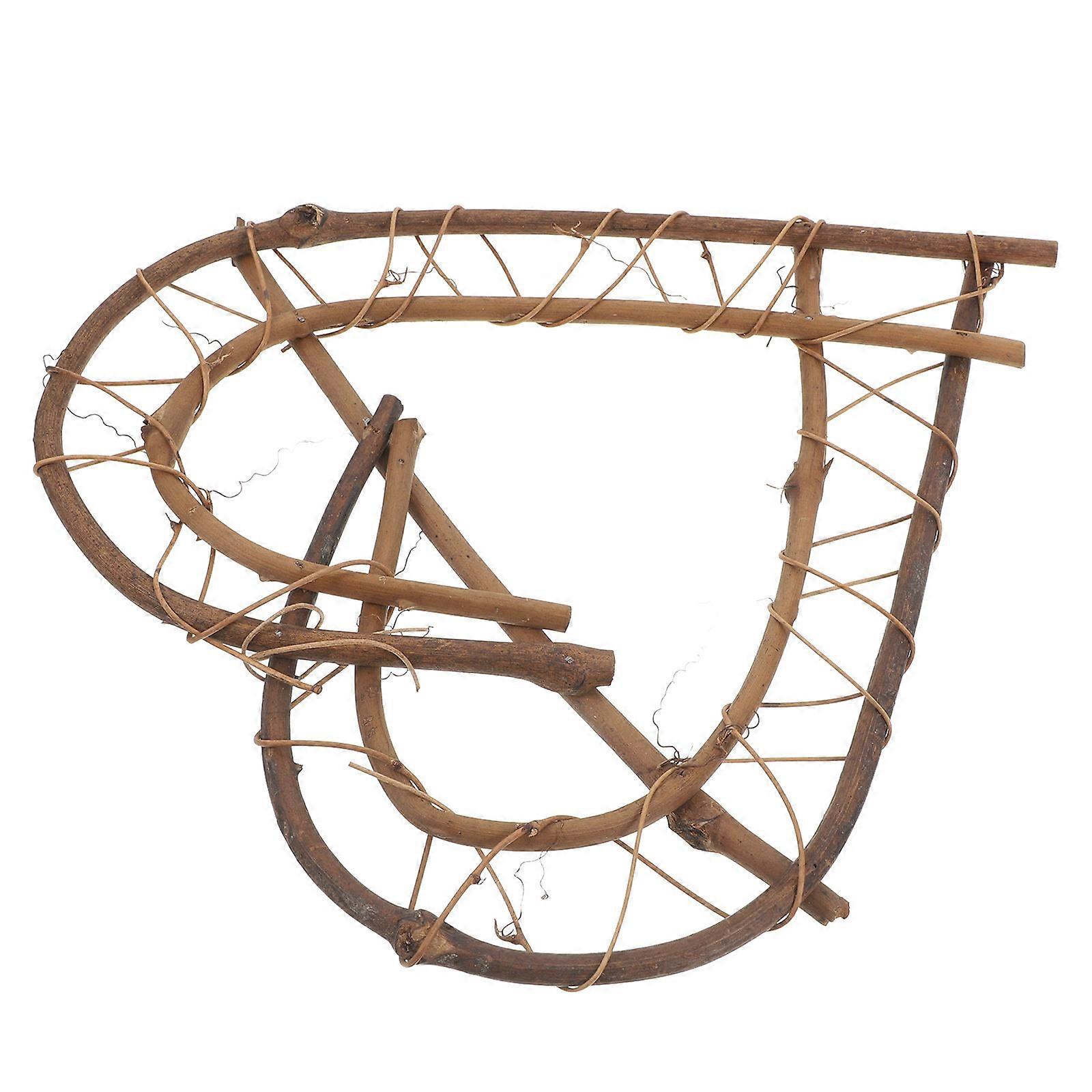 Handicrafts Rattan Heart-Shaped Wreath Frame for DIY 6Pcs