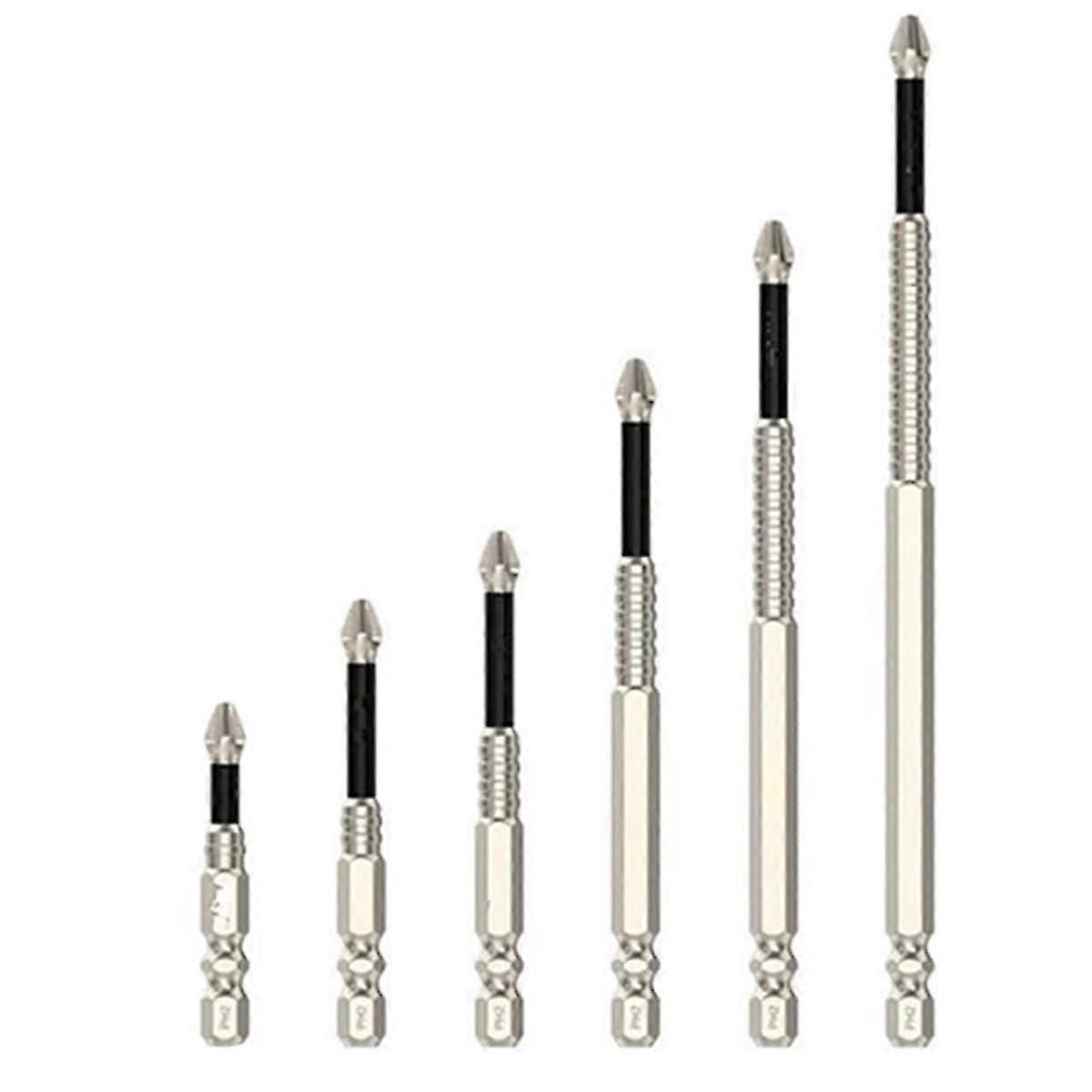 Screwdriver Drill Bit Set, 6PCS Anti-Slip Magnetic Screwdriver Bits