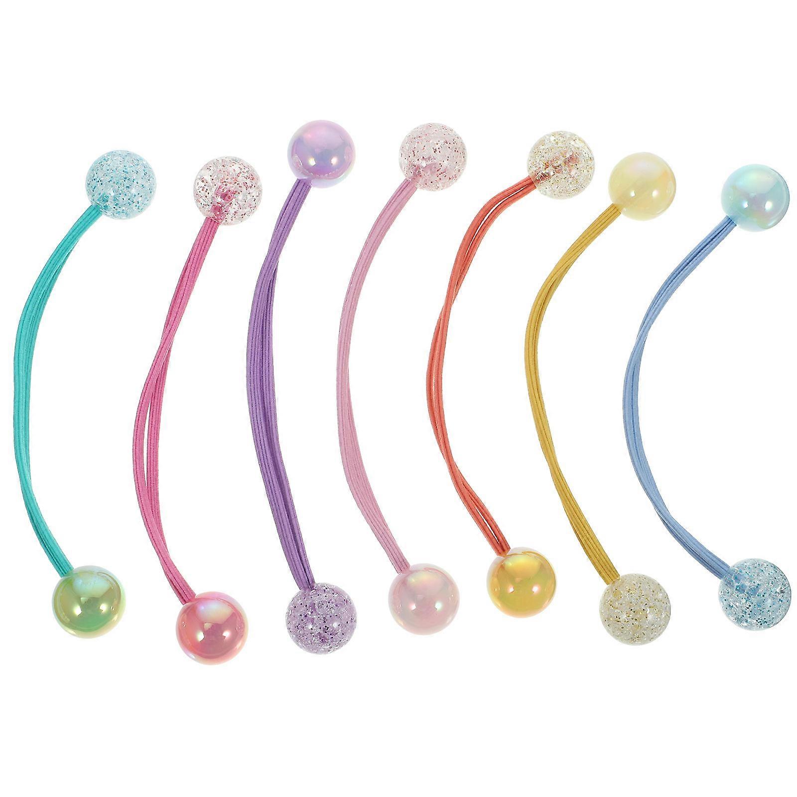 Assorted Color Double Ball Hair Ties 70 Pcs Ponytail Holders For Women Elastic Design Perfect For Daily Wearing And Parties