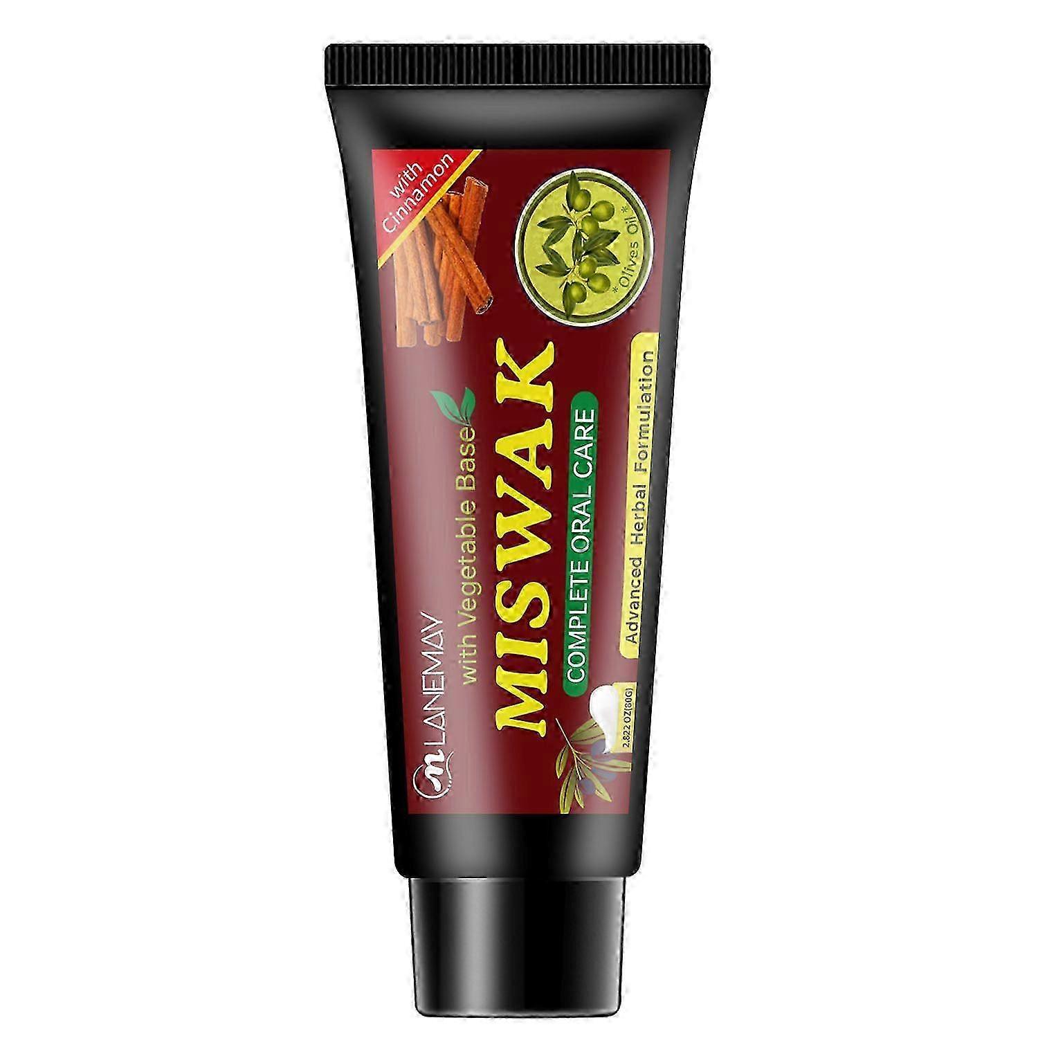 Herbal Toothpaste, Natural Miswak Toothpaste for Teeth Whitening with Cinnamon & Olive Oil, for a Healthy and Refreshing Oral