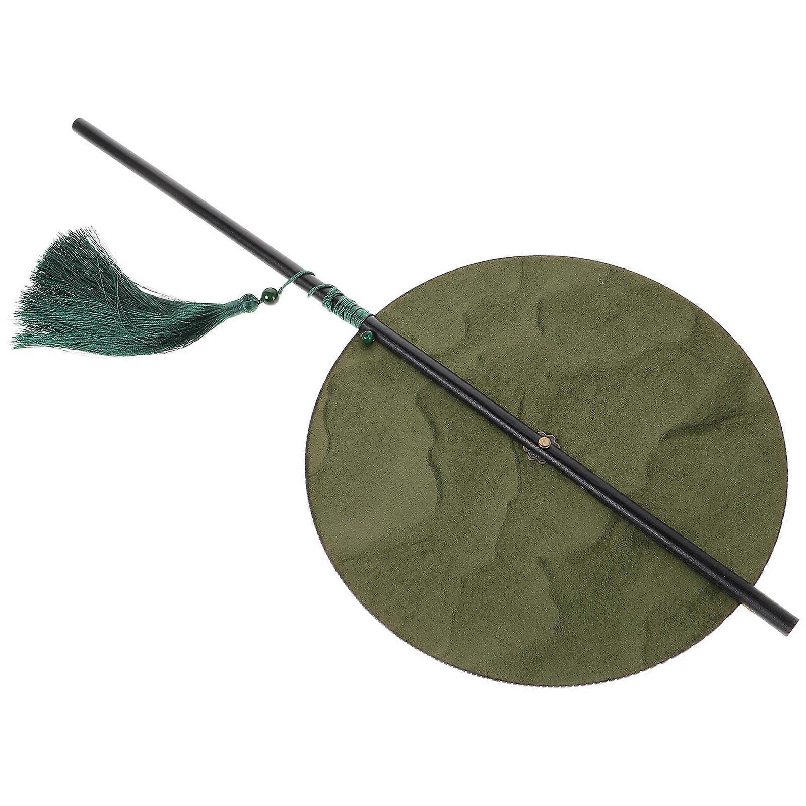 Chinese Dancing Fan Traditional Round Fan for Stage 2Pcs Handheld