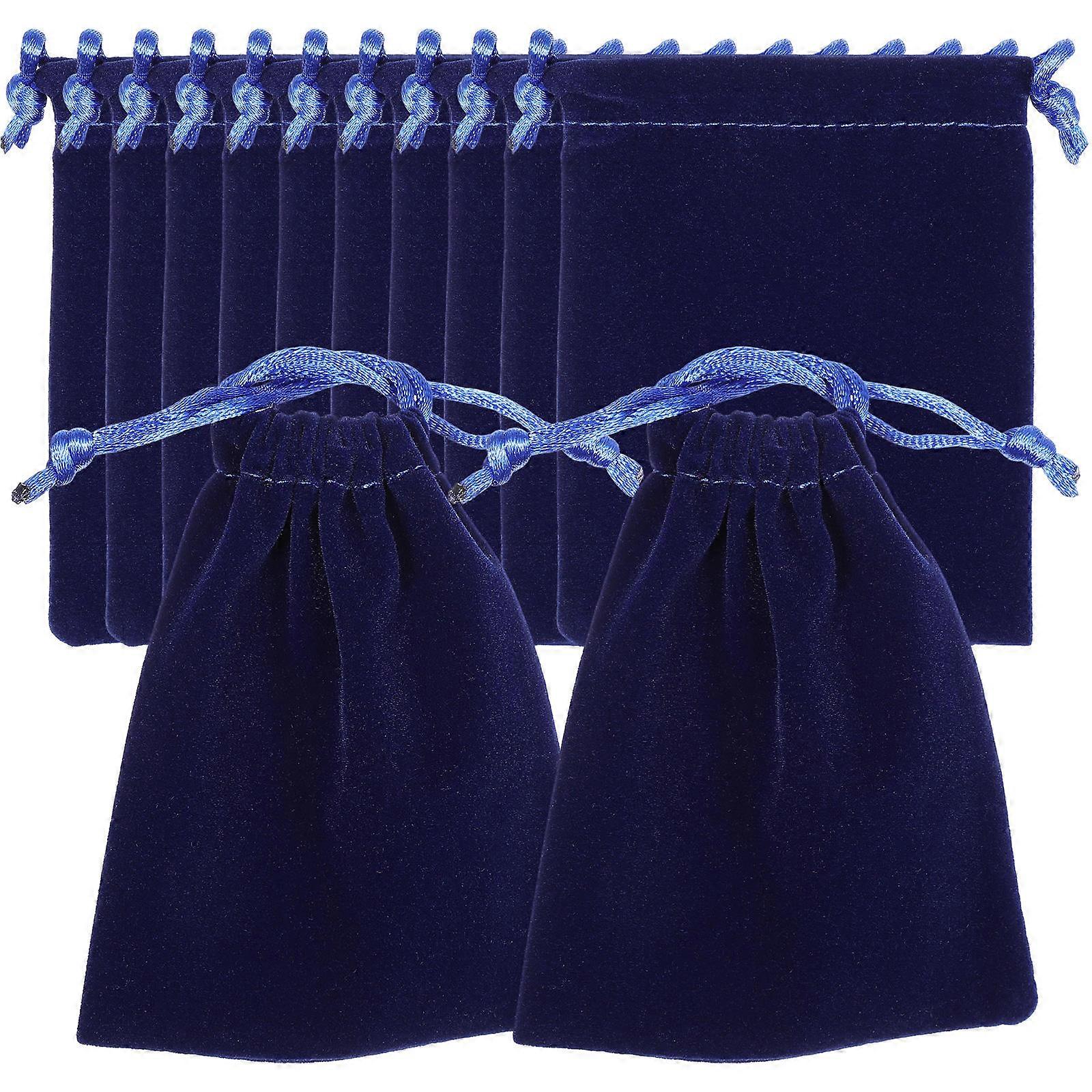 8*10cm Drawstring Jewelry Pouch 350Pcs Perfect For Storing Coins Small Items Navy