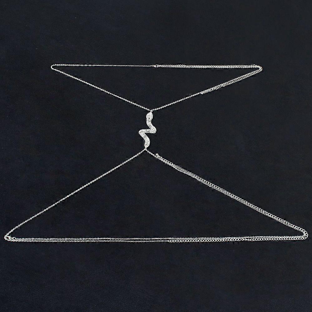 Acessórios de moda mais vendidos, colar de peito de cobra com strass simples