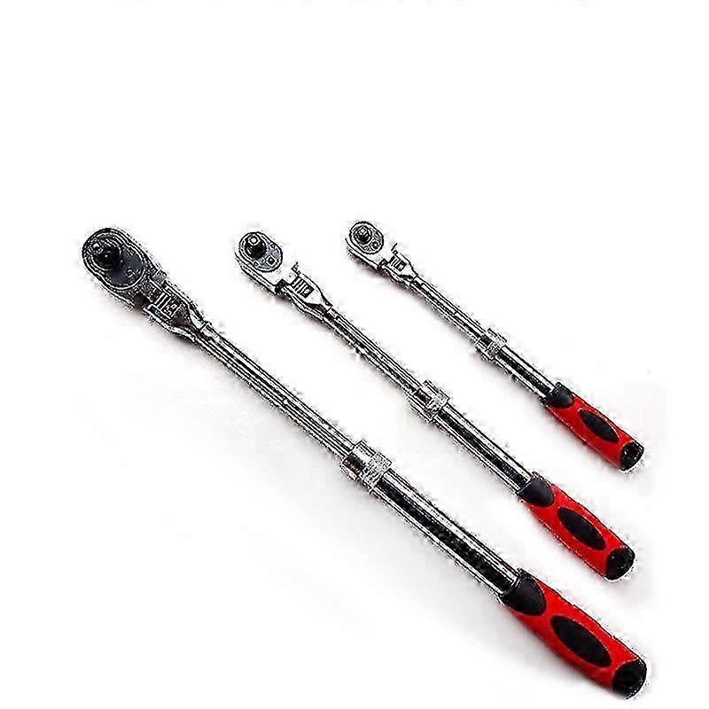1/4 1/2 3/8 72-Tooth Carbon Steel Retractable Ratchet Wrench Automatic Quick Release Spanner Multifunctional Hand Tool